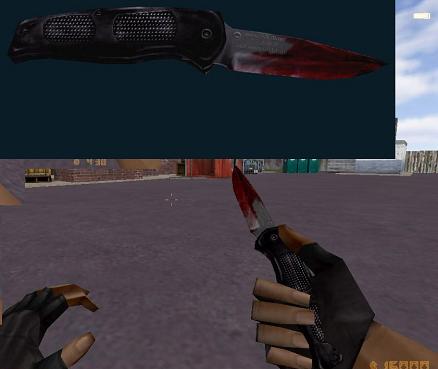 Smith & Wesson S.W.A.T. knife (bloody)
