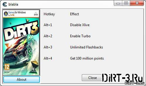 Трейнер для DiRT 3